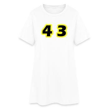 43 Number symbol - Women’s T-Shirt Dress - white - Front