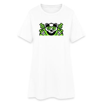 Logo des cornets de sucre blaireaux - Robe T-shirt Femme - blanc - Devant