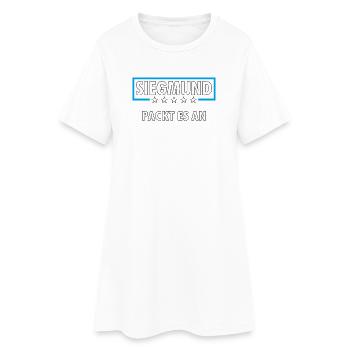 SIEGMUND - Frauen T-Shirt-Kleid - Weiß - Vorne