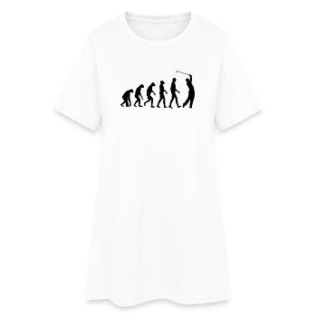 Golf Evolution Golfing - Frauen T-Shirt-Kleid - Weiß - Vorne