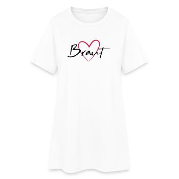 Mariée Coeur De vie de garçon - Robe T-shirt Femme - blanc - Devant