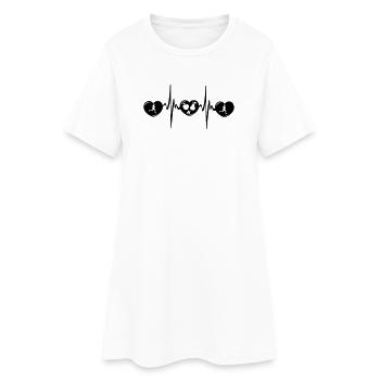 Harlopen alimentation saine cardio - Robe T-shirt Femme - blanc - Devant
