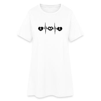 Vélo, alimentation saine, cardio - Robe T-shirt Femme - blanc - Devant
