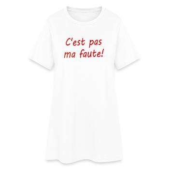 C'est pas ma faute ! - Robe T-shirt Femme - blanc - Devant