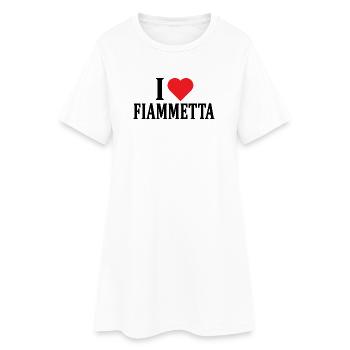 t-shirt J’adore Fiammetta idée cadeau t-shirt - Robe T-shirt Femme - blanc - Devant