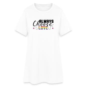 Mois de la fierté LGBT - Love is Love - Robe T-shirt Femme - blanc - Devant