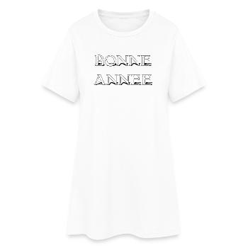 STERN. WEIHNACHTEN. ALLES GUTE ZUM NEUEN JAHR. SILVESTER - Frauen T-Shirt-Kleid - Weiß - Vorne
