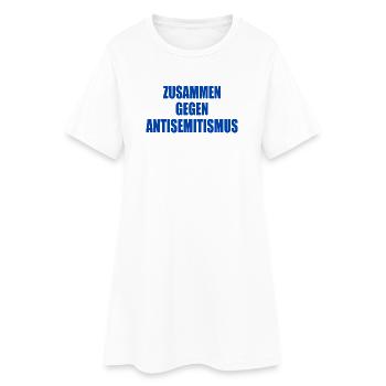 zusammen gegen antisemitismus - Frauen T-Shirt-Kleid - Weiß - Vorne