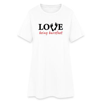love being barefoot Version 2 - love to be barefoot - Women’s T-Shirt Dress - white - Front