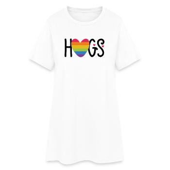 LGBT Pride Month - Hugs - Women’s T-Shirt Dress - white - Front