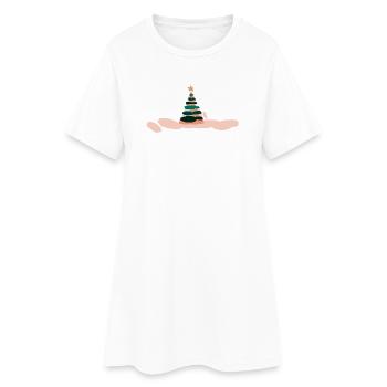 Superbe illustration d'arbre de Noël - Robe T-shirt Femme - blanc - Devant