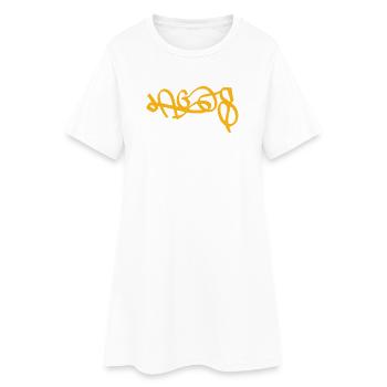 Golden Lagos Day Street Art Souvenir - Women’s T-Shirt Dress - white - Front