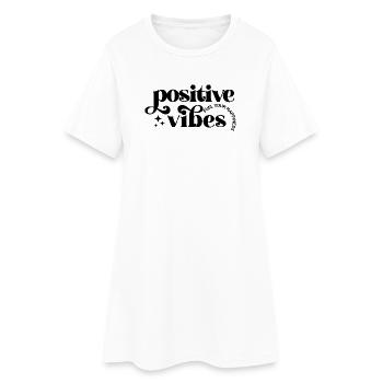 Les ondes positives alimentent le bonheur - Robe T-shirt Femme - blanc - Devant
