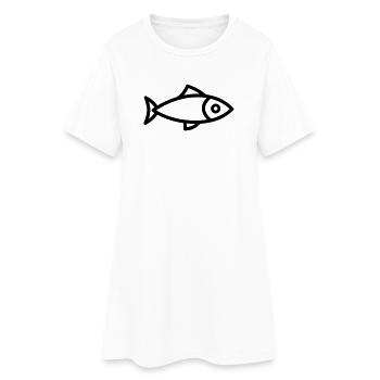 hareng - Robe T-shirt Femme - blanc - Devant