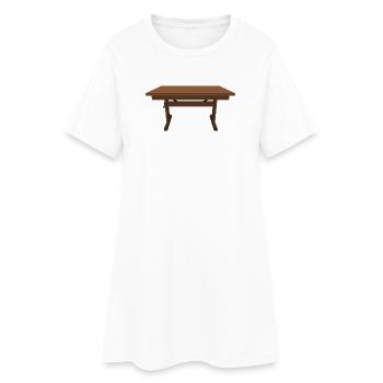 Illustration rustique en bois des Mufuti - Robe T-shirt Femme - blanc - Devant