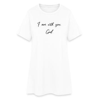 Je suis avec toi, Dieu - Dons chrétiens - Robe T-shirt Femme - blanc - Devant