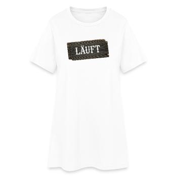 Running – Minimalist Artisan Statement - Women’s T-Shirt Dress - white - Front