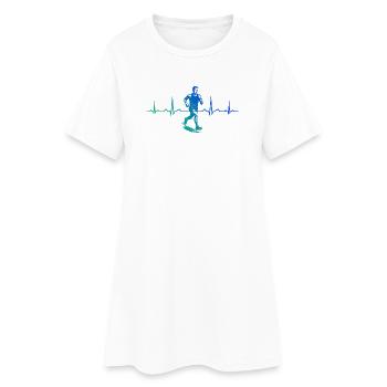 Design vintage de course pour la course - Robe T-shirt Femme - blanc - Devant