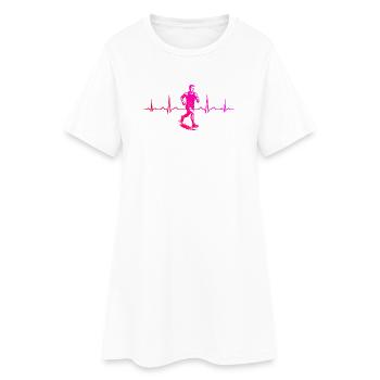 Ein Must Have für echte Rennen - Frauen T-Shirt-Kleid - Weiß - Vorne