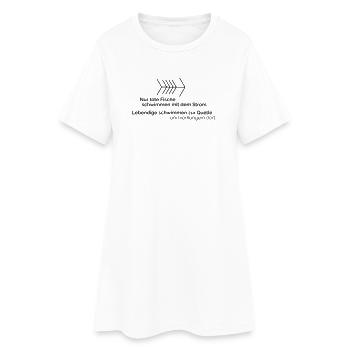 By electricity - Women’s T-Shirt Dress - white - Front