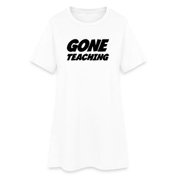 Parti Enseigner : Design Humour Prof en Action - Robe T-shirt Femme - blanc - Devant