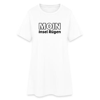 MOIN Insel Rügen Typo Design - Frauen T-Shirt-Kleid - Weiß - Vorne
