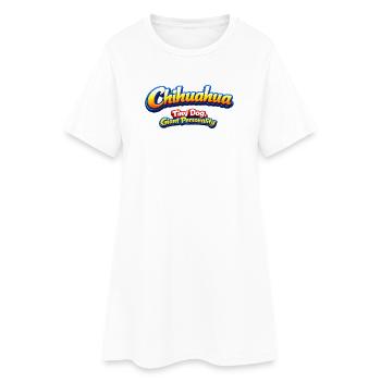 Personnalité du Chihuahua Petit Chien Géant - Robe T-shirt Femme - blanc - Devant