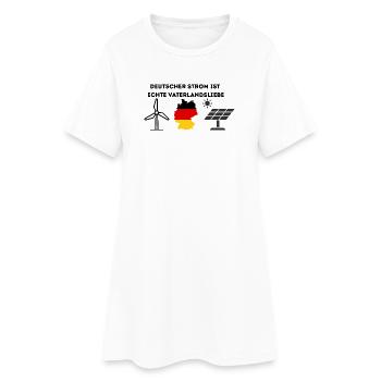 Deutscher Strom Vaterlandsliebe - Frauen T-Shirt-Kleid - Weiß - Vorne
