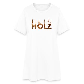 Holz Baum Holzfäller - Frauen T-Shirt-Kleid - Weiß - Vorne
