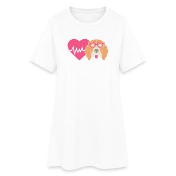 Maman Beagle Maman Maman Chien - Robe T-shirt Femme - blanc - Devant