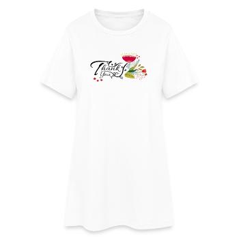 Danke merci - Robe T-shirt Femme - blanc - Devant
