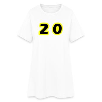 20 Symbole numérique - Robe T-shirt Femme - blanc - Devant