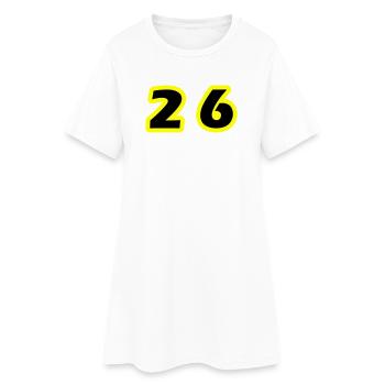 Symbole du chiffre 26 - Robe T-shirt Femme - blanc - Devant