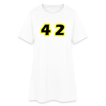 42 Symbole numérique - Robe T-shirt Femme - blanc - Devant