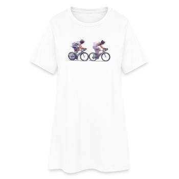 Double course Sprint Cyclisme - Robe T-shirt Femme - blanc - Devant