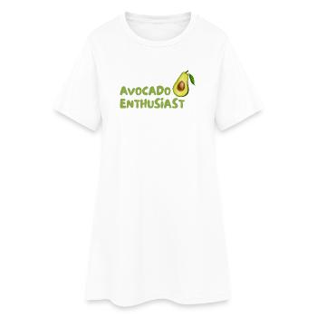 Avocado Enthusiast Design - Robe T-shirt Femme - blanc - Devant