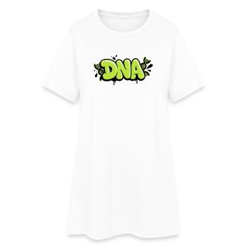 DNA Lettering Graffiti - Women’s T-Shirt Dress - white - Front