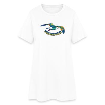 Vol d’oiseaux coloré – graphique vectoriel - Robe T-shirt Femme - blanc - Devant