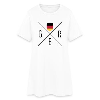 Germany Deutschland Fan Motiv - Frauen T-Shirt-Kleid - Weiß - Vorne