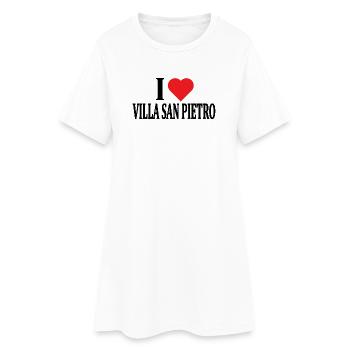 T-Shirt Ich liebe Villa San Pietro T-Shirt Sardinien - Frauen T-Shirt-Kleid - Weiß - Vorne