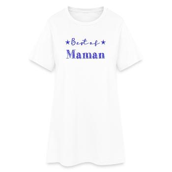 MAMAN. FÊTE DES MÈRES. BONNE FÊTE MAMAN. JE T'AIME - Robe T-shirt Femme - blanc - Devant
