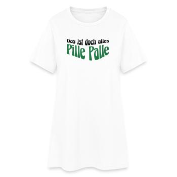 Pille Palle - Frauen T-Shirt-Kleid - Weiß - Vorne