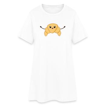 Croissant Kawaii - Robe T-shirt Femme - blanc - Devant
