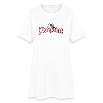 Frankfurt mit Adler und Grunge Effekt - Frauen T-Shirt-Kleid - Weiß - Vorne