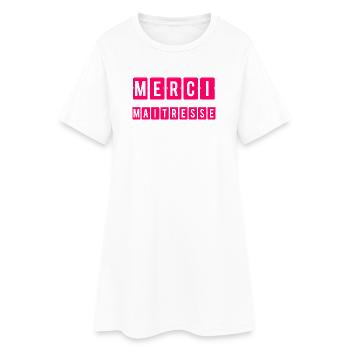 MERCI. MAÎTRESSE. MAÎTRE. MERCI MAÎTRESSE - Robe T-shirt Femme - blanc - Devant