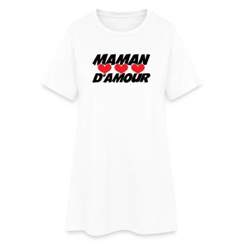 Maman d'Amour - Fête des Mères - Robe T-shirt Femme - blanc - Devant