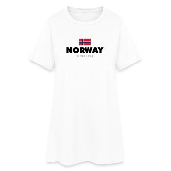 Norvège - Norvège - Norvège - Drapeau - Scandinavie - Robe T-shirt Femme - blanc - Devant