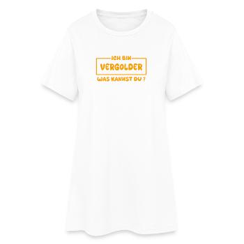 La dorure comme métier - Robe T-shirt Femme - blanc - Devant