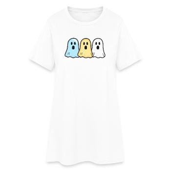 Ghosts Halloween Funny Team - Women’s T-Shirt Dress - white - Front