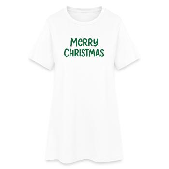 Joyeux Noël Weihnachten - Robe T-shirt Femme - blanc - Devant